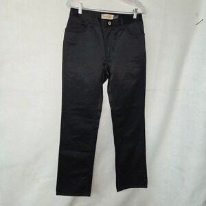 Gap Bootcut Pants Women Size 6 Black Sateen Sheen Mid Rise 5-Pocket 121567-01-1